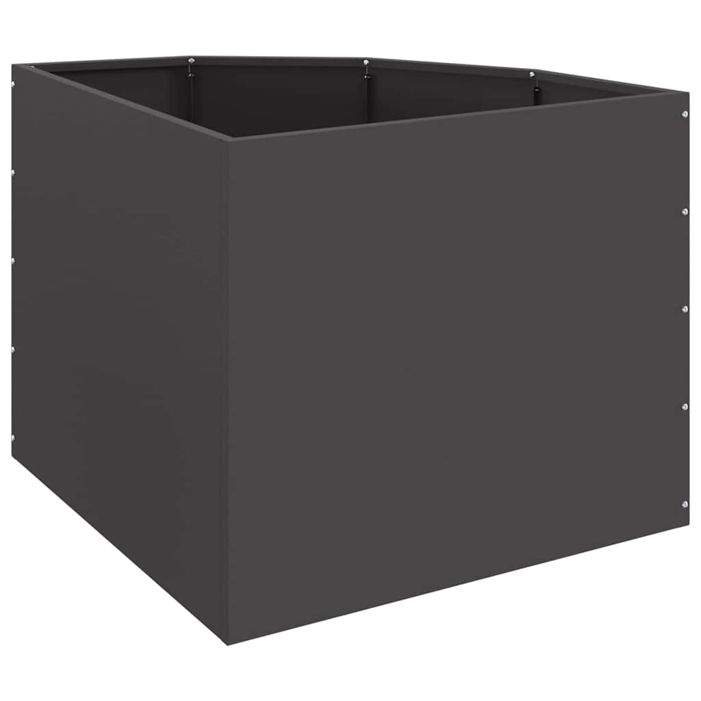 Vaso d'angolo Nero 60 x 60 x 50 cm Acciaio 883661