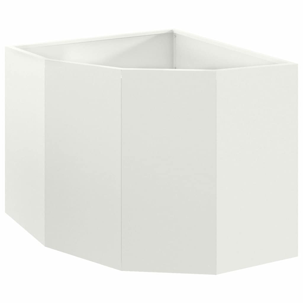 Vaso d'angolo Bianco 60 x 60 x 50 cm Acciaio 883662