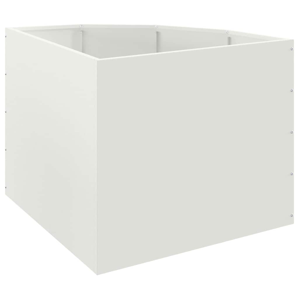 Vaso d'angolo Bianco 60 x 60 x 50 cm Acciaio 883662