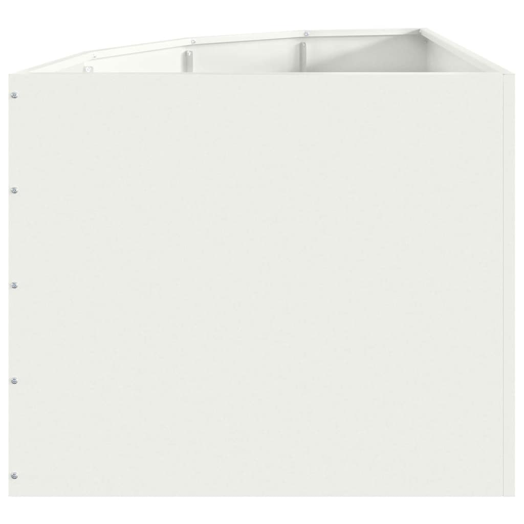 Vaso d'angolo Bianco 60 x 60 x 50 cm Acciaio 883662