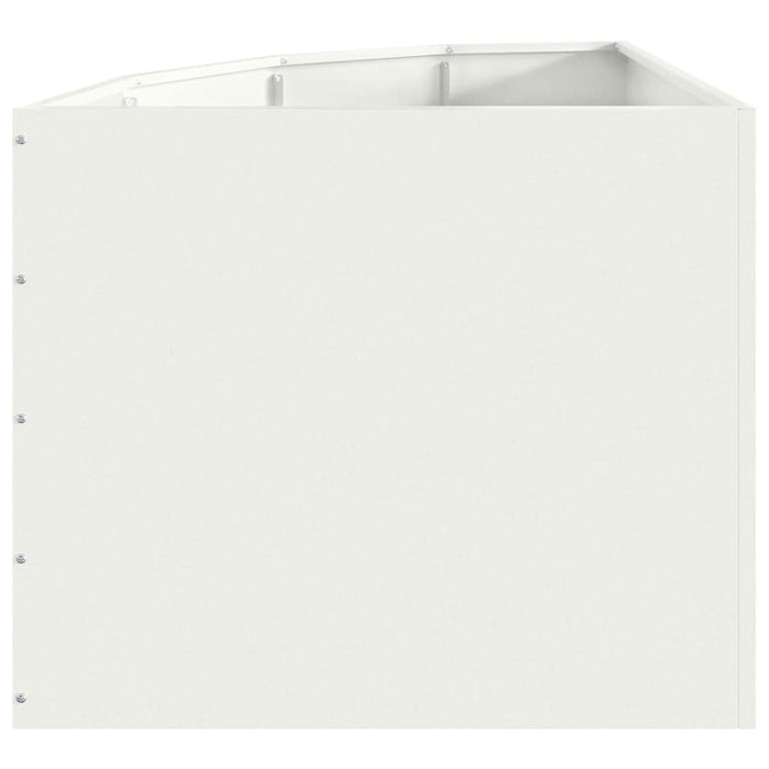 Vaso d'angolo Bianco 60 x 60 x 50 cm Acciaio 883662