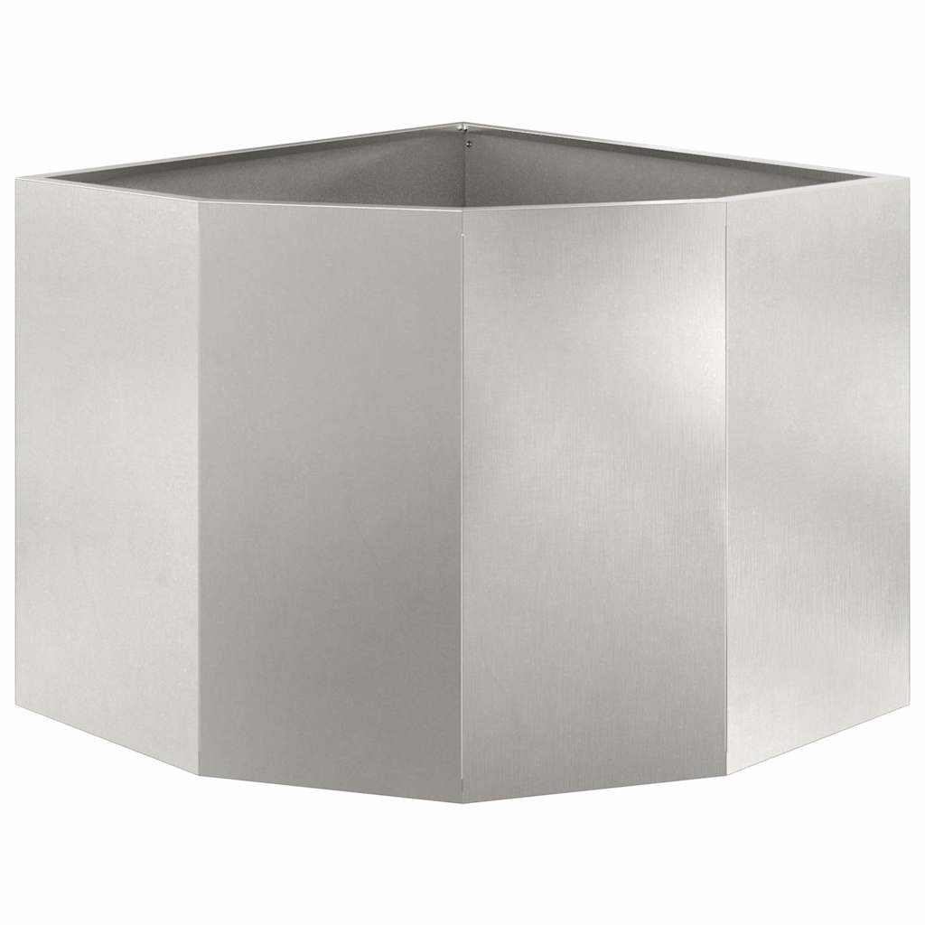 Vaso d'angolo Argento 60 x 60 x 50 cm Acciaio inossidabile 883665