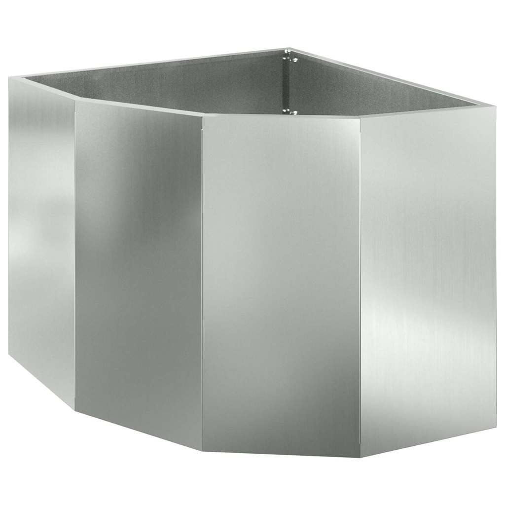 Vaso d'angolo Argento 60 x 60 x 50 cm Acciaio zincato 883666