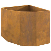 Vaso d'angolo Ruggine 60 x 60 x 50 cm acciaio corten 883667