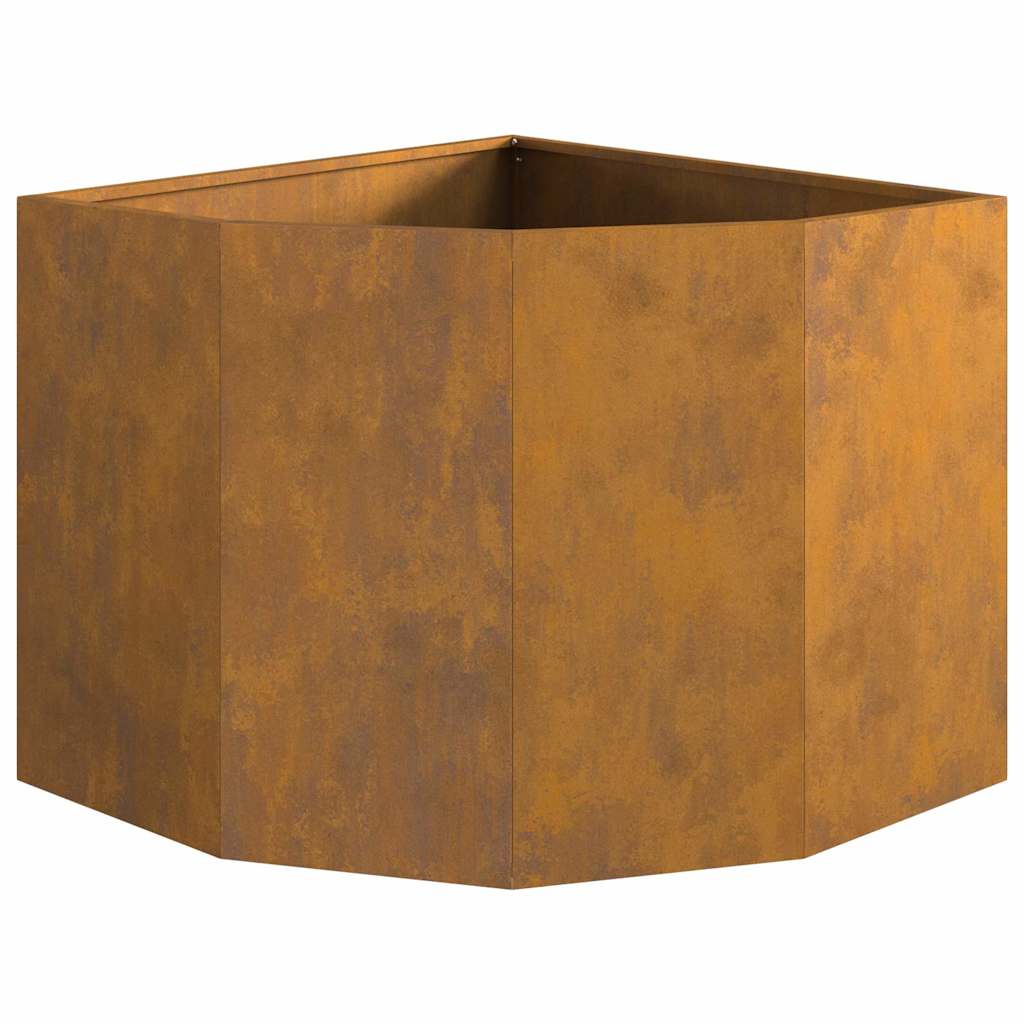 Vaso d'angolo Ruggine 60 x 60 x 50 cm acciaio corten 883667