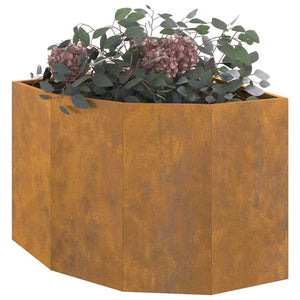 Vaso d'angolo Ruggine 60 x 60 x 50 cm acciaio corten 883667