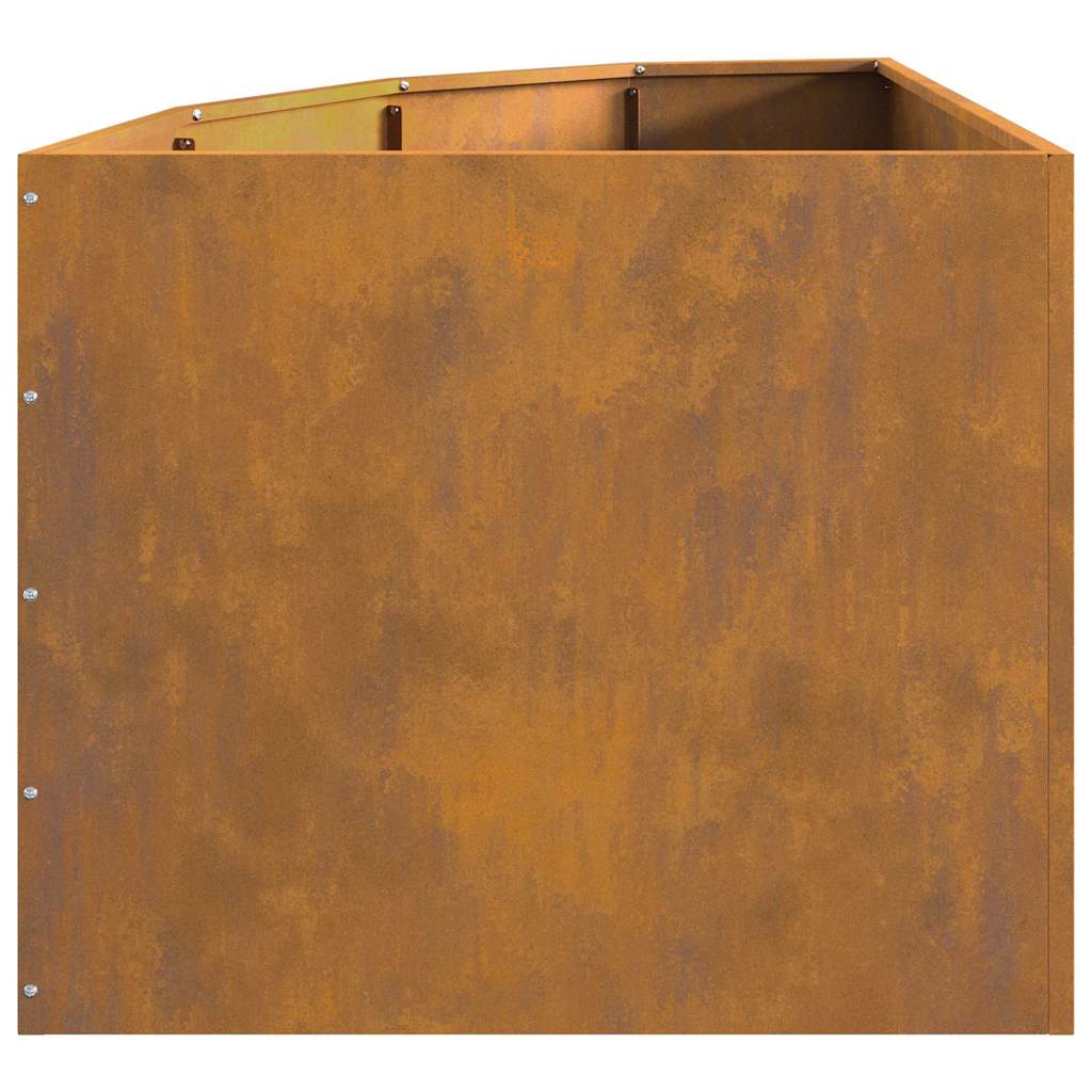 Vaso d'angolo Ruggine 60 x 60 x 50 cm acciaio corten 883667