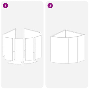 Vaso d'angolo Bianco 45 x 45 x 50 cm Acciaio 883669