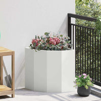 Vaso d'angolo Bianco 45 x 45 x 50 cm Acciaio 883669