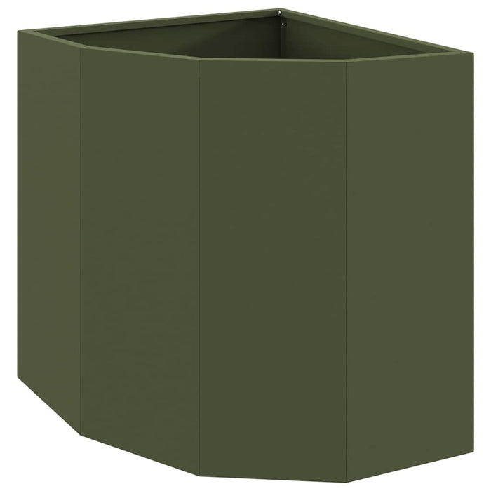 Vaso d'angolo Oliver verde 45 x 45 x 50 cm Acciaio 883671
