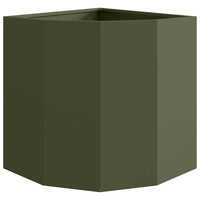 Vaso d'angolo-Fioriera-Contenitore per Piante Oliver verde 45 x 45 x 50 cm Acciaio