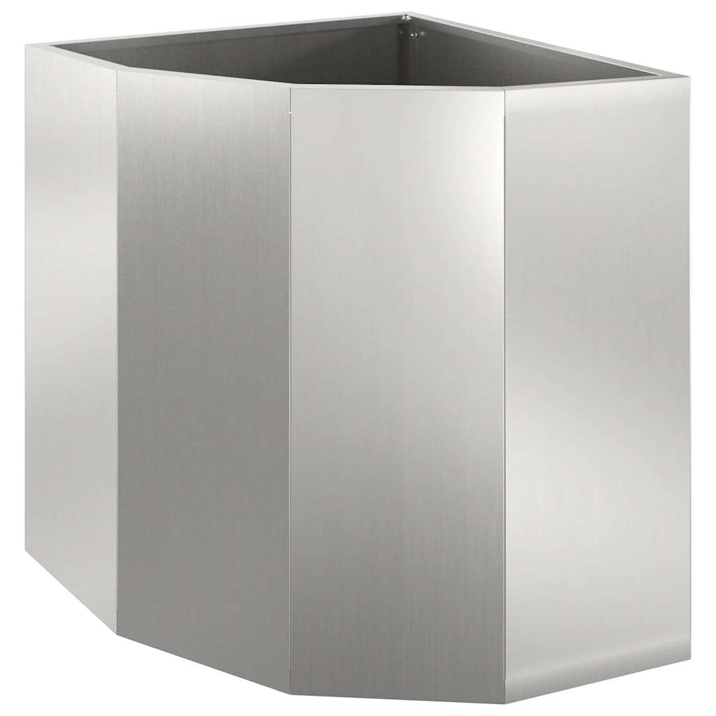 Vaso d'angolo Argento 45 x 45 x 50 cm Acciaio zincato 883673