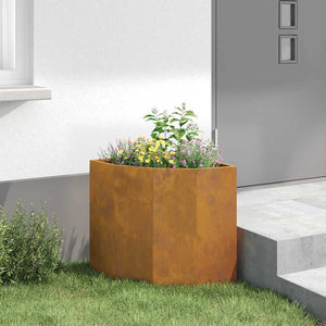 Vaso d'angolo Ruggine 45 x 45 x 50 cm acciaio corten 883674