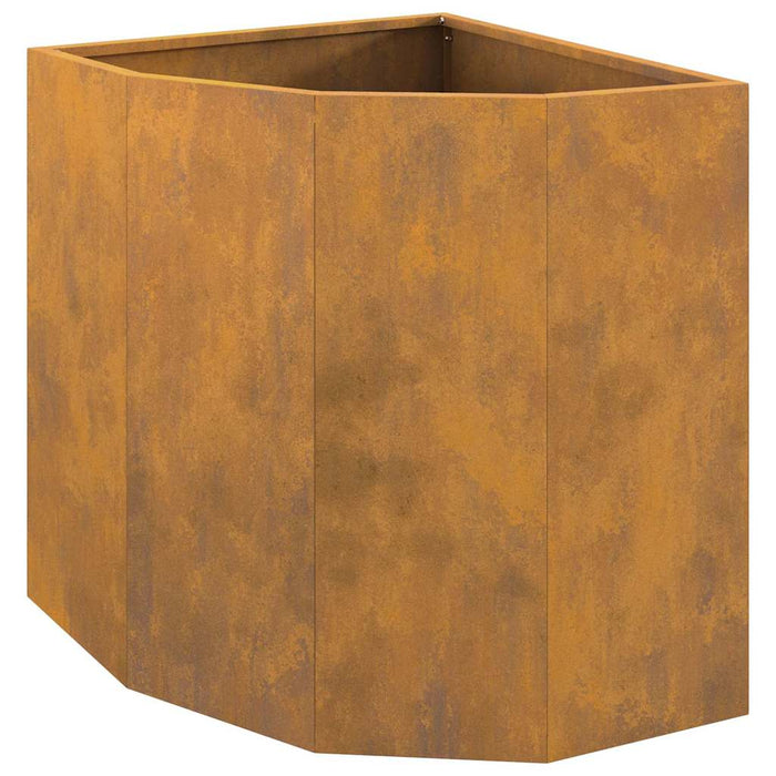Vaso d'angolo Ruggine 45 x 45 x 50 cm acciaio corten 883674
