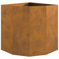 Vaso d'angolo Ruggine 45 x 45 x 50 cm acciaio corten 883674