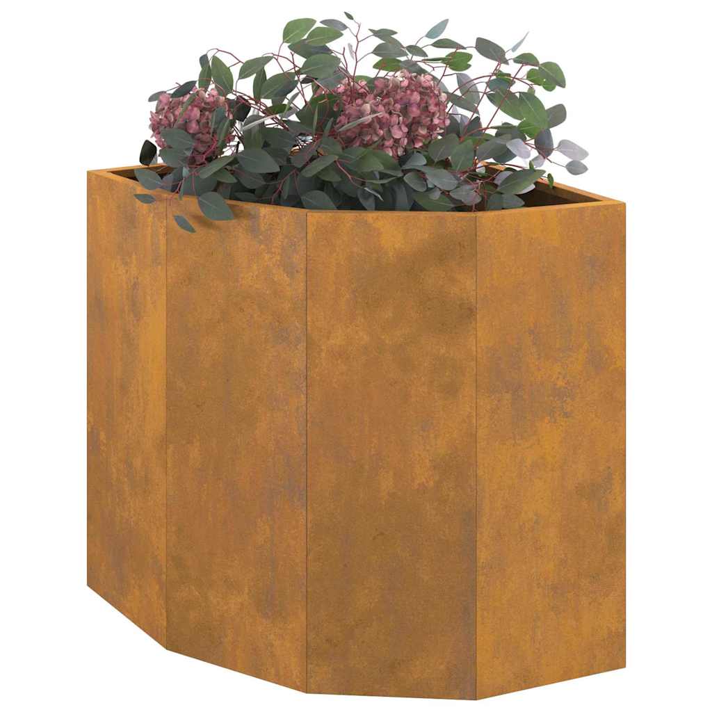 Vaso d'angolo Ruggine 45 x 45 x 50 cm acciaio corten 883674