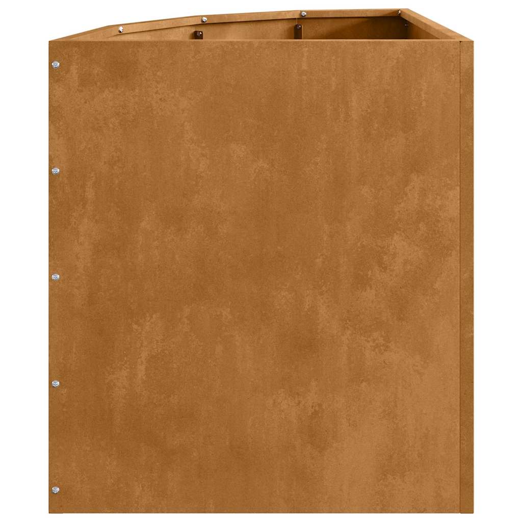 Vaso d'angolo Ruggine 45 x 45 x 50 cm acciaio corten 883674