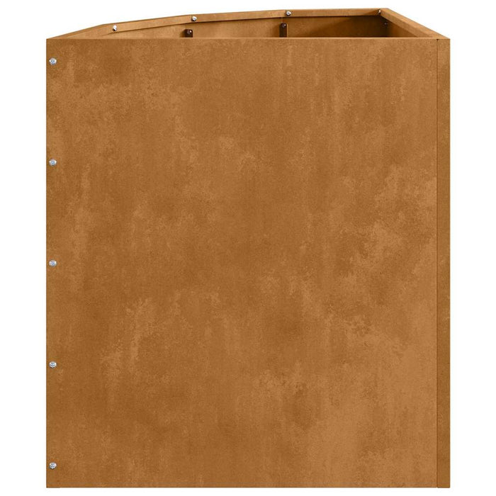 Vaso d'angolo Ruggine 45 x 45 x 50 cm acciaio corten 883674