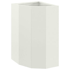 Vaso d'angolo Bianco 30 x 30 x 50 cm Acciaio 883676