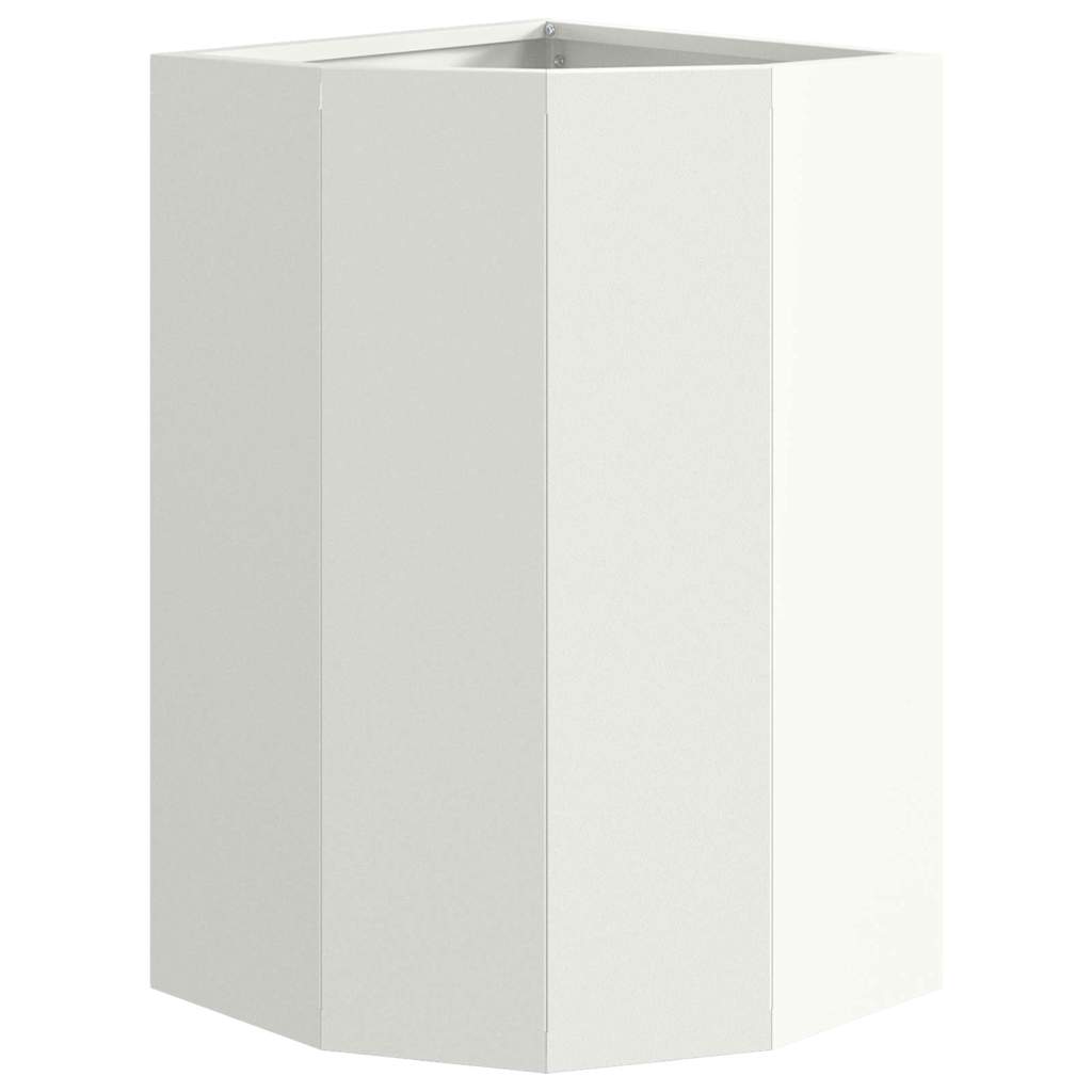 Vaso d'angolo Bianco 30 x 30 x 50 cm Acciaio 883676