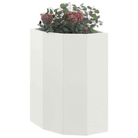 Vaso d'angolo Bianco 30 x 30 x 50 cm Acciaio 883676