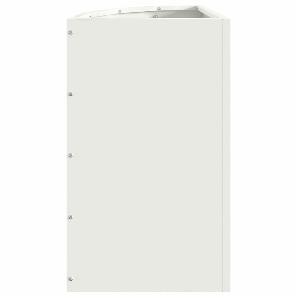 Vaso d'angolo Bianco 30 x 30 x 50 cm Acciaio 883676