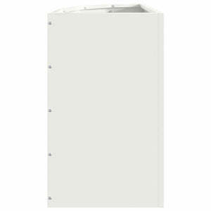 Vaso d'angolo-Fioriera-Contenitore per Piante Bianco 30 x 30 x 50 cm Acciaio