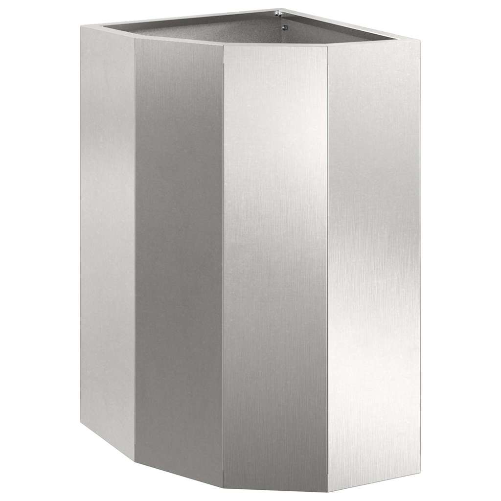 Vaso d'angolo Argento 30 x 30 x 50 cm Acciaio inossidabile 883679