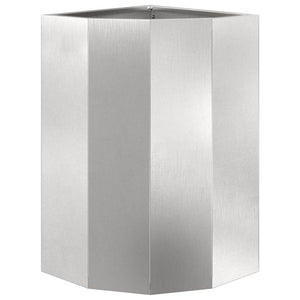 Vaso d'angolo Argento 30 x 30 x 50 cm Acciaio inossidabile 883679