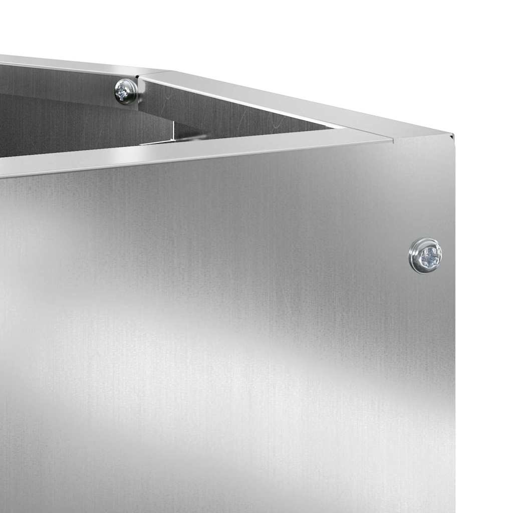 Vaso d'angolo Argento 30 x 30 x 50 cm Acciaio zincato 883680