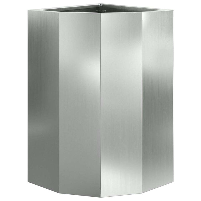 Vaso d'angolo Argento 30 x 30 x 50 cm Acciaio zincato 883680