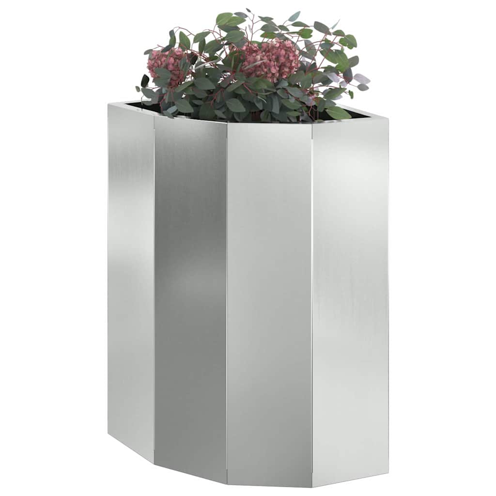 Vaso d'angolo Argento 30 x 30 x 50 cm Acciaio zincato 883680