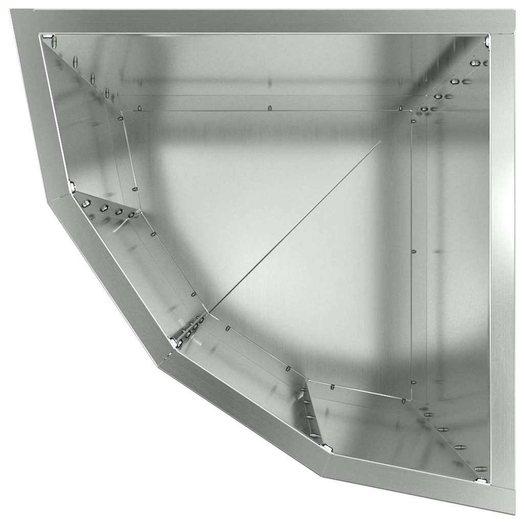 Vaso d'angolo Argento 30 x 30 x 50 cm Acciaio zincato 883680