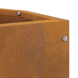 Vaso d'angolo Ruggine 30 x 30 x 50 cm acciaio corten 883681