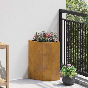 Vaso d'angolo Ruggine 30 x 30 x 50 cm acciaio corten 883681