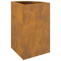 Vaso d'angolo Ruggine 30 x 30 x 50 cm acciaio corten 883681