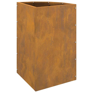 Vaso d'angolo Ruggine 30 x 30 x 50 cm acciaio corten 883681