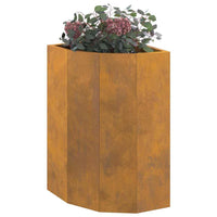 Vaso d'angolo Ruggine 30 x 30 x 50 cm acciaio corten 883681