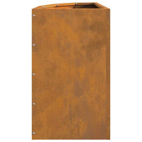 Vaso d'angolo Ruggine 30 x 30 x 50 cm acciaio corten 883681