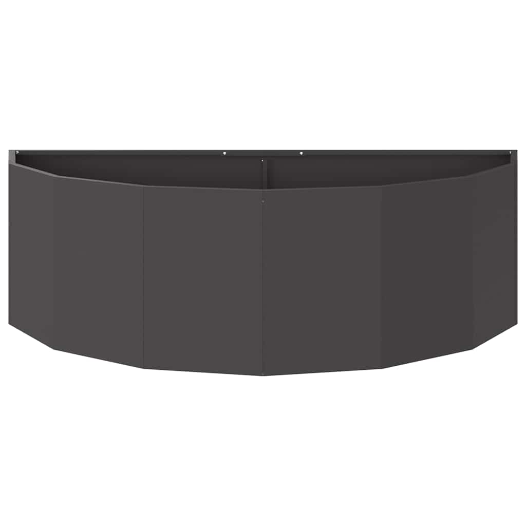Fioriera-Vaso da Esterno-Contenitore per Piante Nero 120 x 60 x 35 cm Acciaio