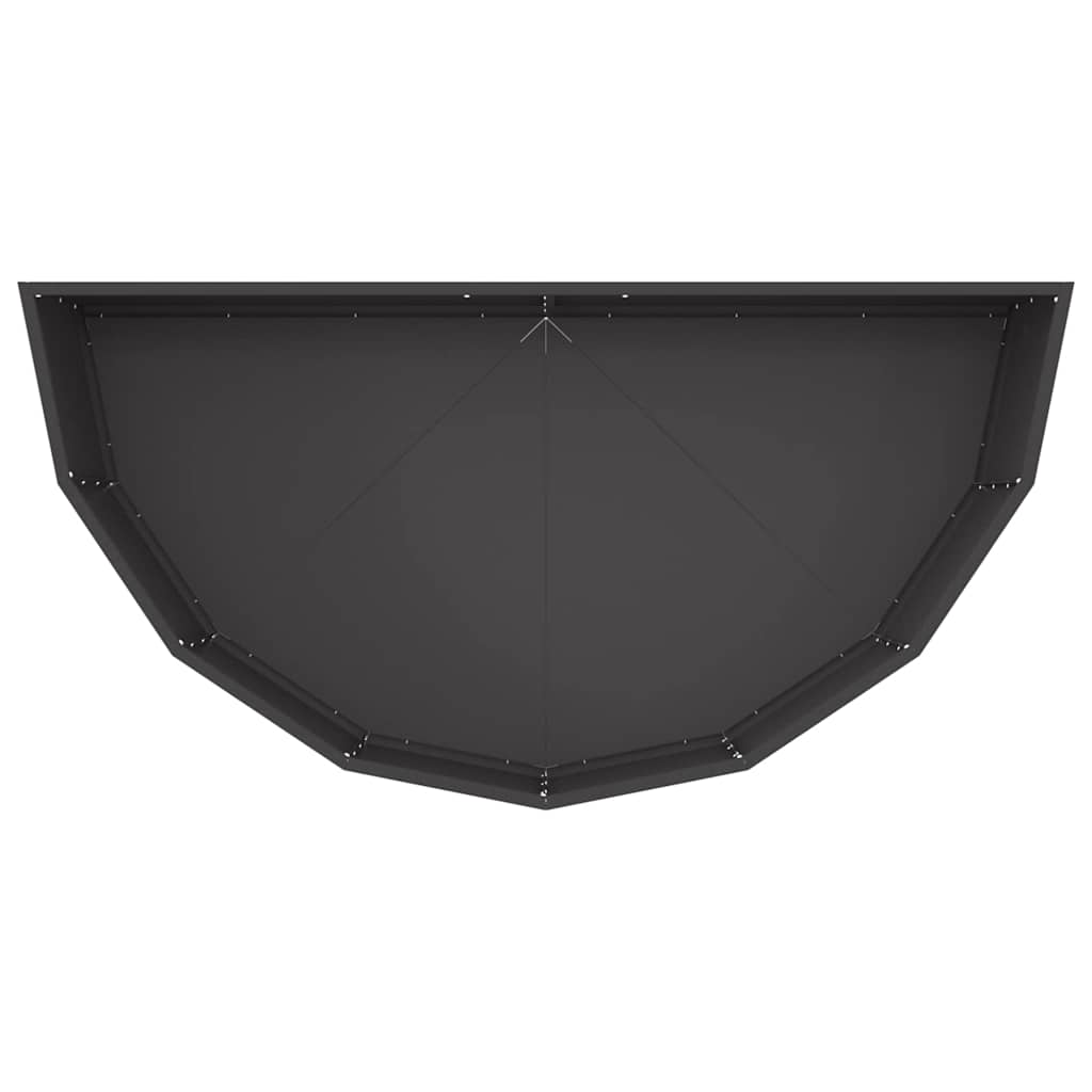 Fioriera-Vaso da Esterno-Contenitore per Piante Nero 120 x 60 x 35 cm Acciaio