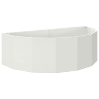 Fioriera-Vaso-Contenitore per Piante Bianco 120 x 60 x 35 cm Acciaio