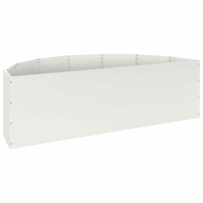 Fioriera-Vaso-Contenitore per Piante Bianco 120 x 60 x 35 cm Acciaio