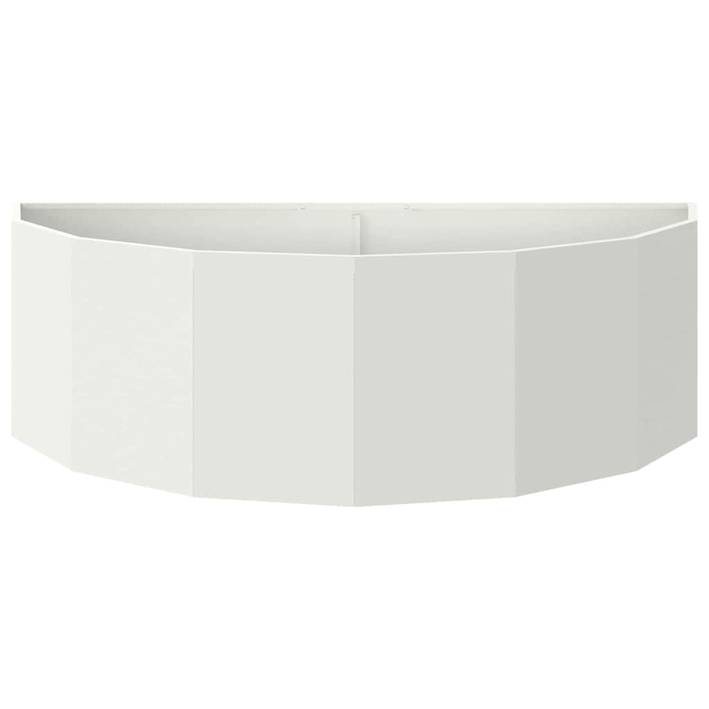 Fioriera-Vaso-Contenitore per Piante Bianco 120 x 60 x 35 cm Acciaio