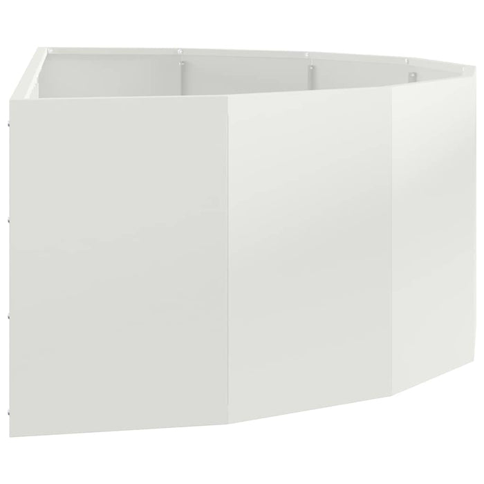 Fioriera Bianco 120 x 60 x 35 cm Acciaio 883683
