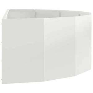 Fioriera-Vaso-Contenitore per Piante Bianco 120 x 60 x 35 cm Acciaio
