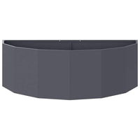 Fioriera-Vaso-Contenitore per Piante Antracite 120 x 60 x 35 cm Acciaio