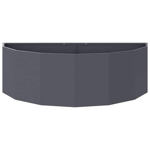 Fioriera-Vaso-Contenitore per Piante Antracite 120 x 60 x 35 cm Acciaio