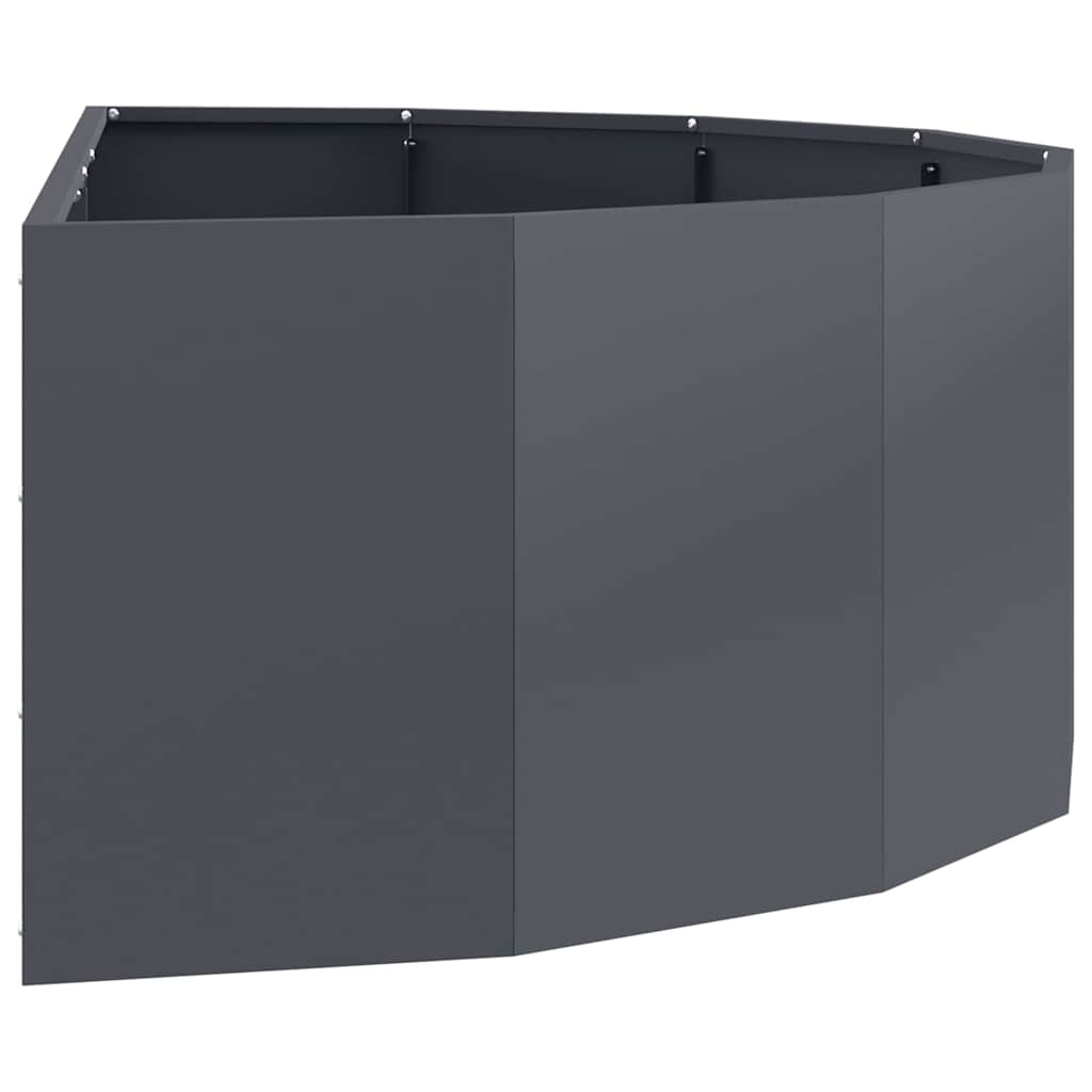 Fioriera-Vaso-Contenitore per Piante Antracite 120 x 60 x 35 cm Acciaio