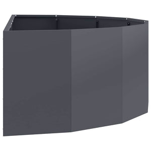 Fioriera-Vaso-Contenitore per Piante Antracite 120 x 60 x 35 cm Acciaio